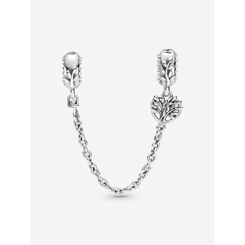 Pandora Sterling Silver Heart Family Tree Safety Chain Charm Image 3