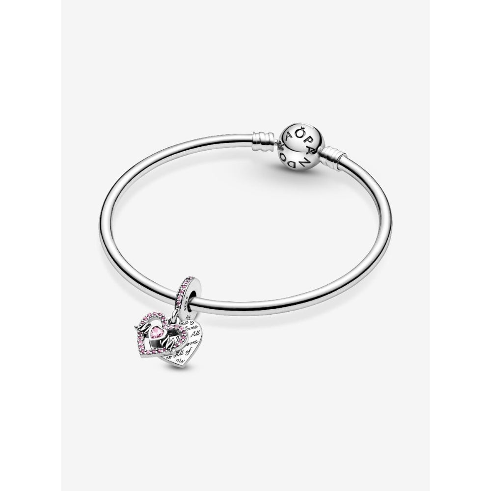 Pandora Sterling Silver Heart & Mum Dangle Charm Image 6