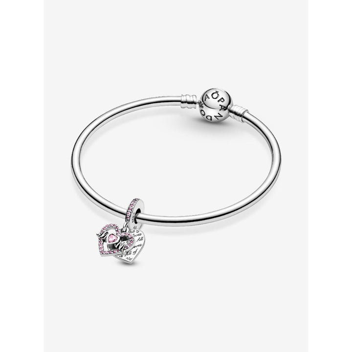 Pandora Sterling Silver Heart & Mum Dangle Charm Image 6
