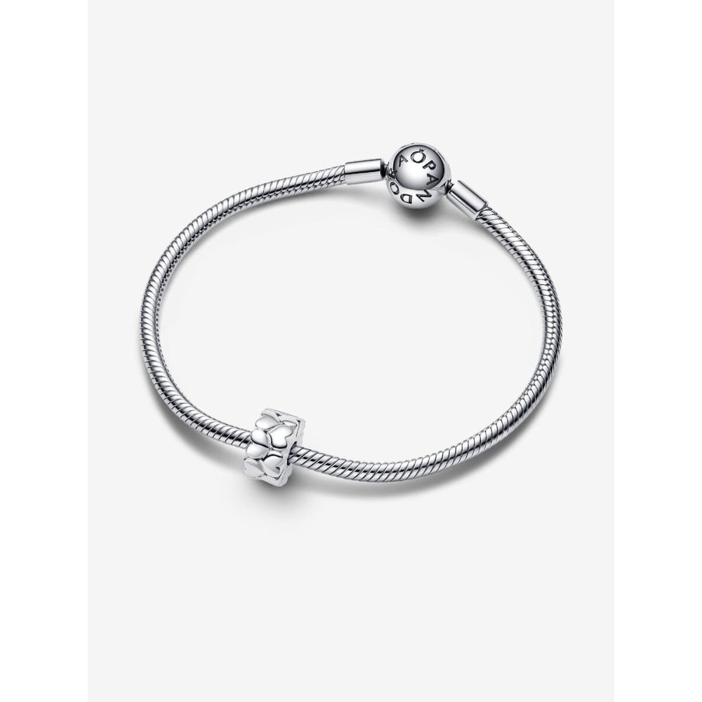 Pandora Sterling Silver Heart Pattern Clip Charm Image 5