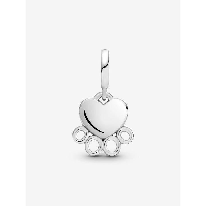 Pandora Sterling Silver Hearts & Paw Print Dangle Charm Image 3