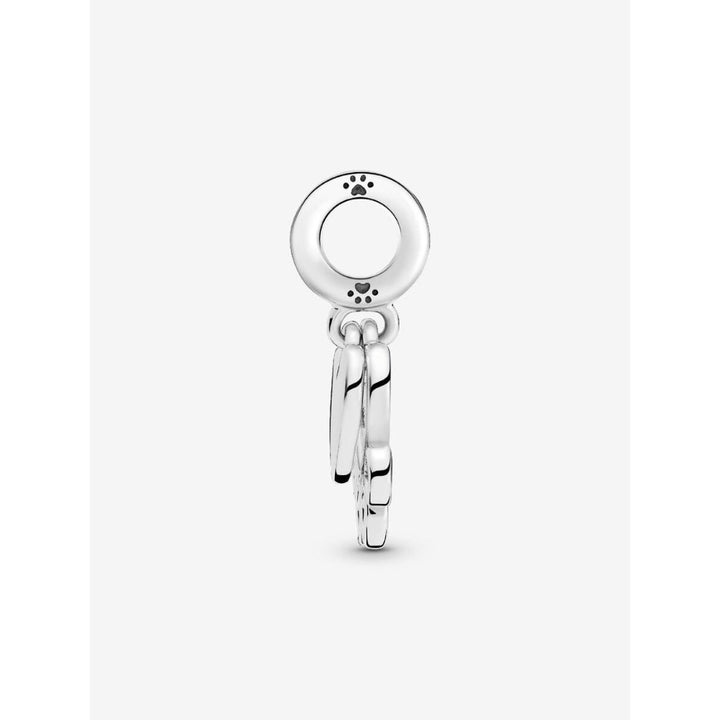 Pandora Sterling Silver Hearts & Paw Print Dangle Charm Image 4