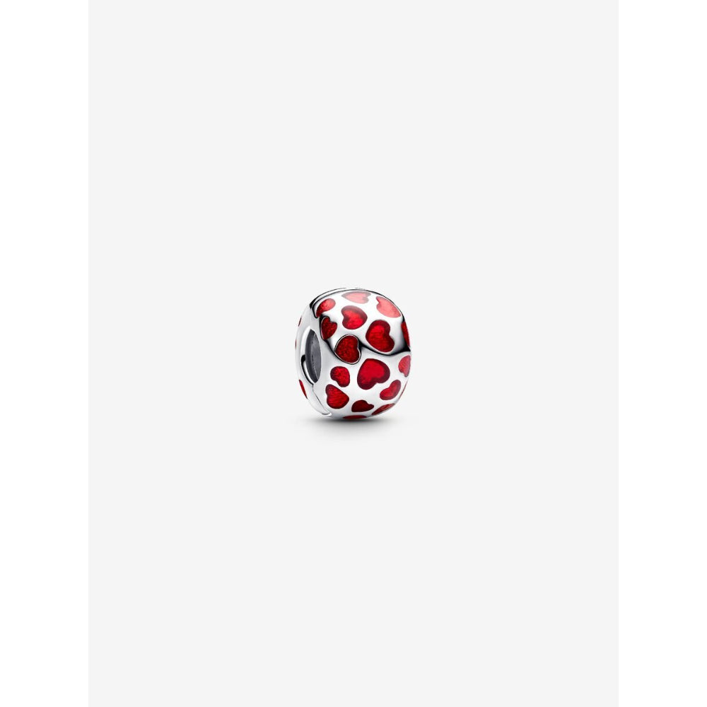 Pandora Sterling Silver Hearts Round Clip Charm Image 1
