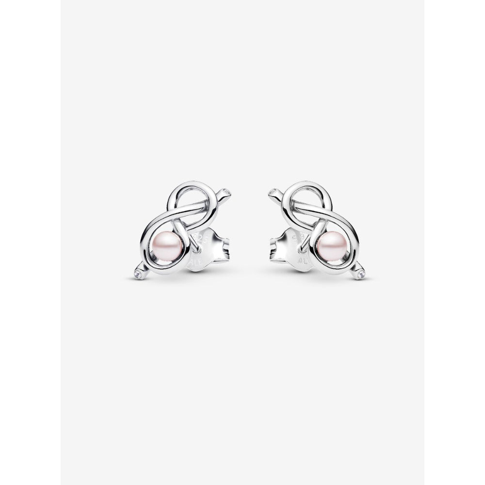 Pandora Sterling Silver Infinity Knot Stud Earrings Image 1