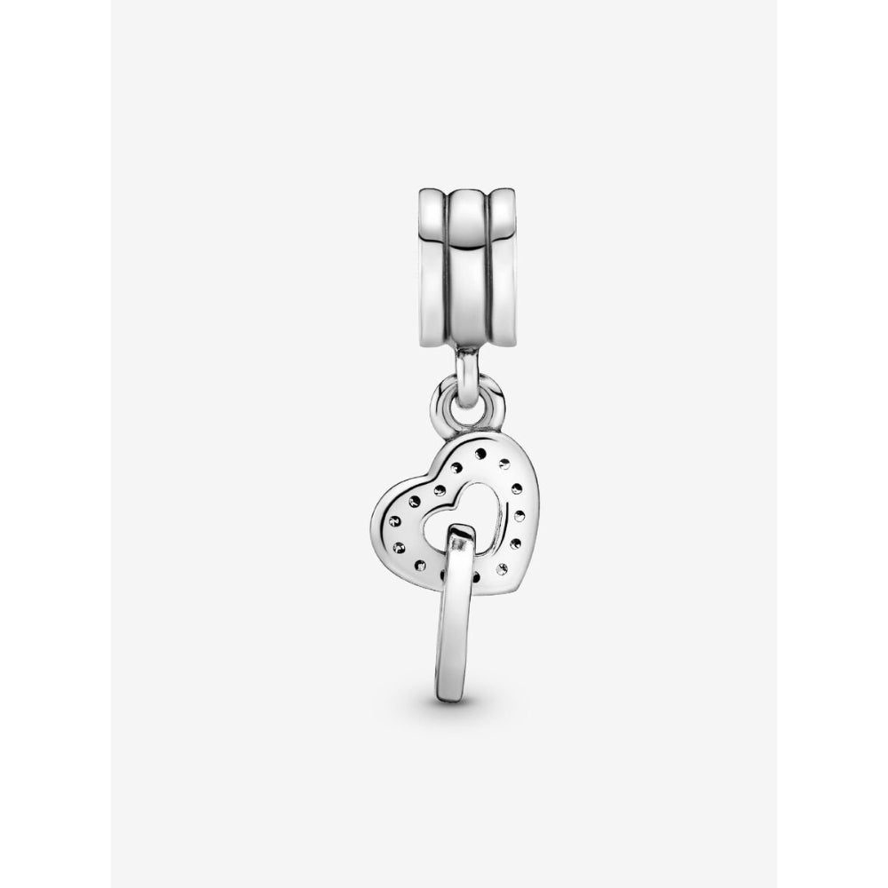 Pandora Sterling Silver Interlocking Hearts Dangle Charm Image 4