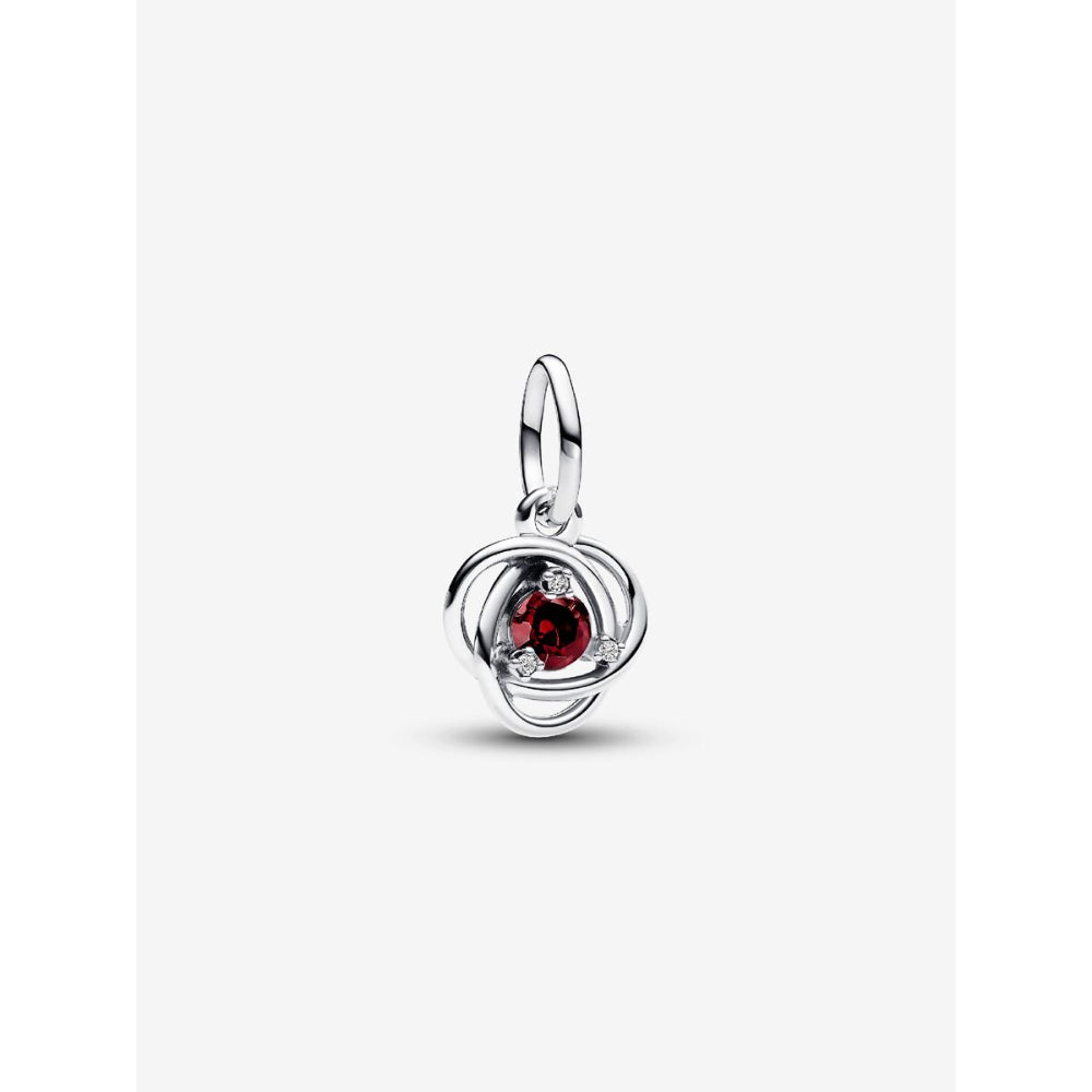 Pandora Sterling Silver January Birthstone Eternity Circle Dangle Charm Image 1