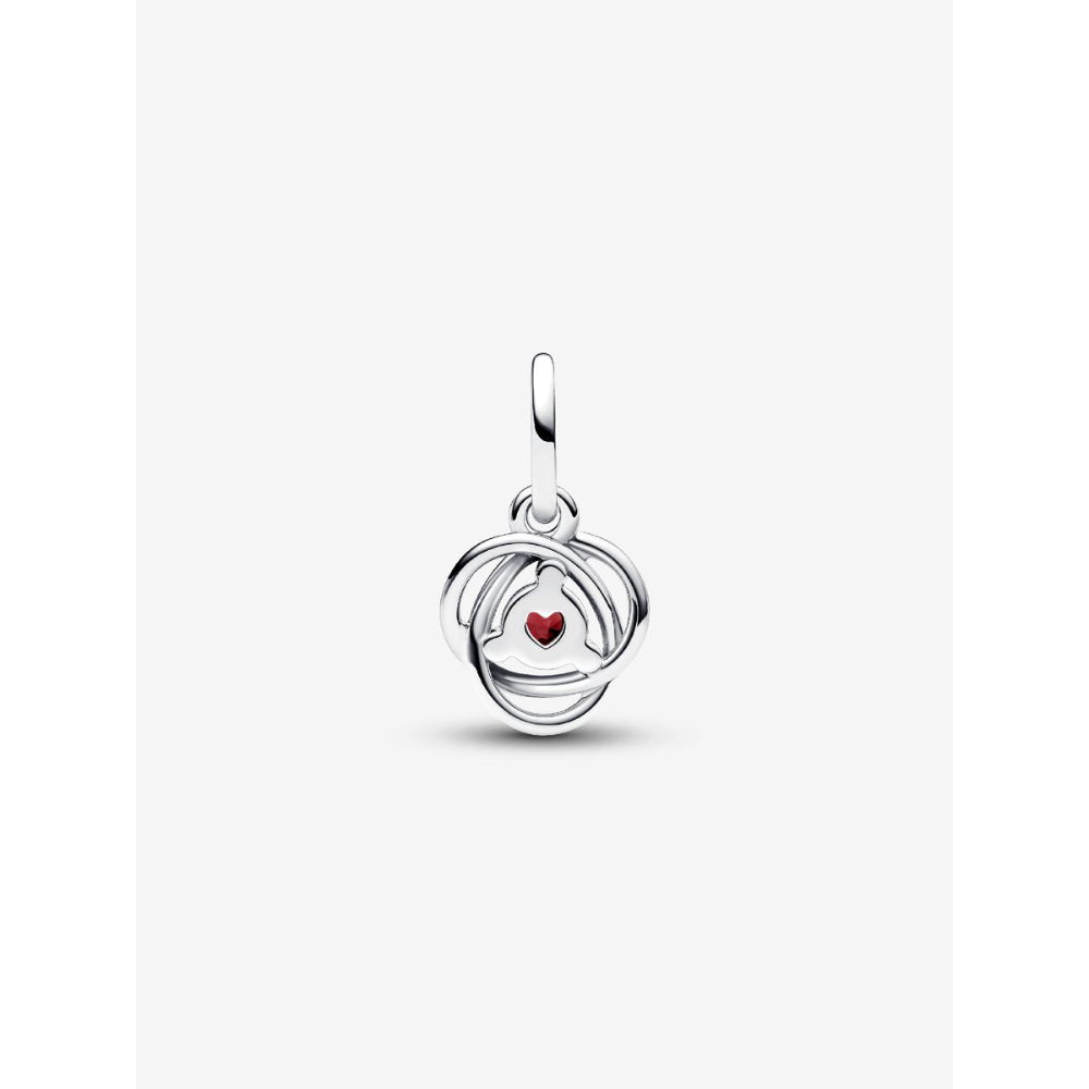 Pandora Sterling Silver January Birthstone Eternity Circle Dangle Charm Image 4