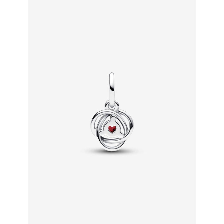 Pandora Sterling Silver January Birthstone Eternity Circle Dangle Charm Image 4