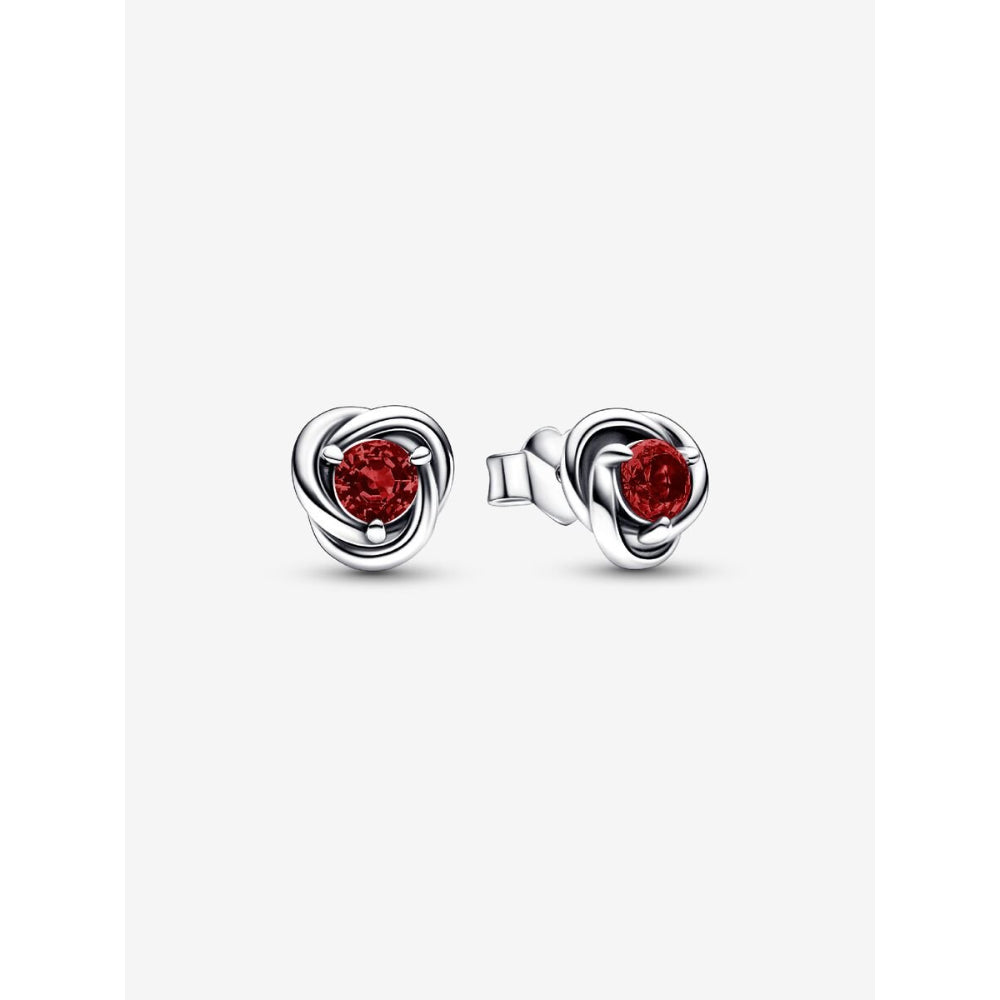 Pandora Sterling Silver January Birthstone Eternity Circle Stud Earrings Image 1