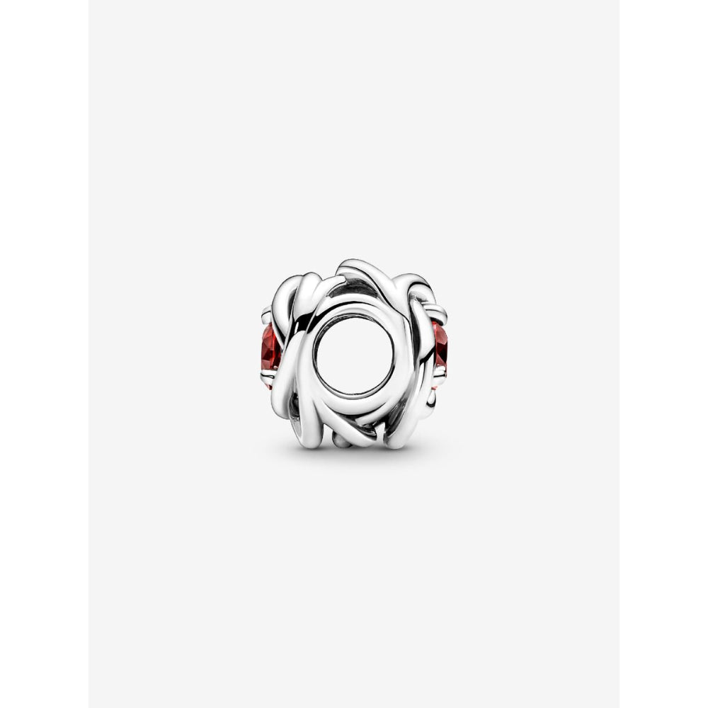 Pandora Sterling Silver July Birthstone Eternity Circle Charm Image 4