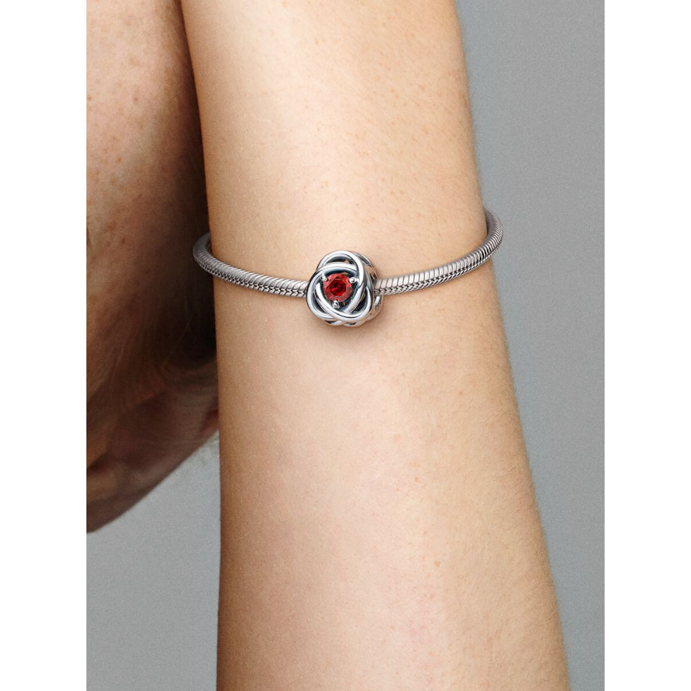 Pandora Sterling Silver July Birthstone Eternity Circle Charm Image 2