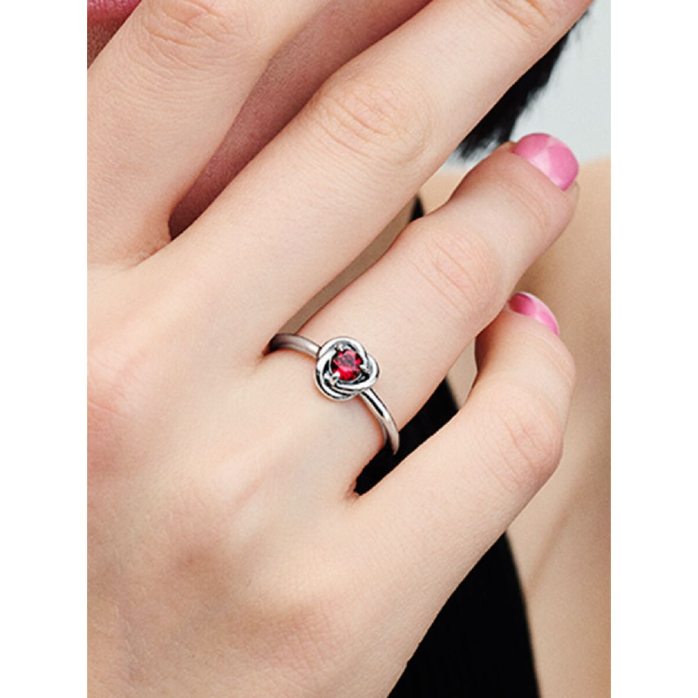 Pandora Sterling Silver July Birthstone Eternity Circle Ring Image 2