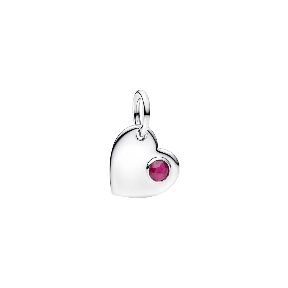 Pandora Silver Birthstone Heart Dangle Charm