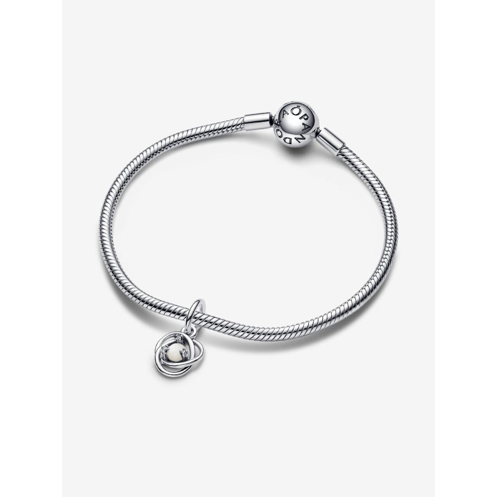 Pandora Sterling Silver June Eternity Circle Dangle Charm Image 5