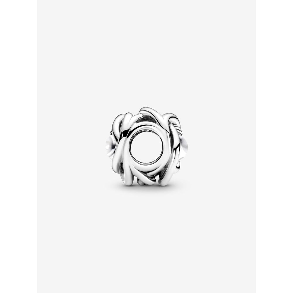 Pandora Sterling Silver June White Mother of Pearl Eternity Circle Charm Image 3