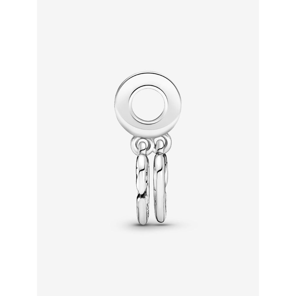 Pandora Sterling Silver Linked Sister Hearts Split Dangle Charm Image 6