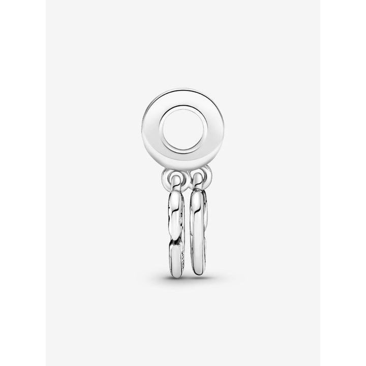 Pandora Sterling Silver Linked Sister Hearts Split Dangle Charm Image 6
