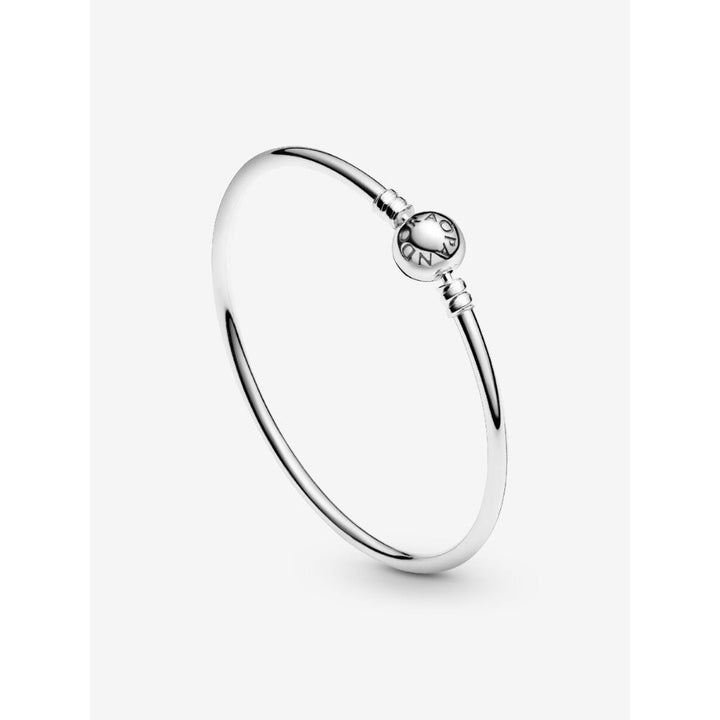 Pandora Sterling Silver Logo Clasp Bangle Image 5