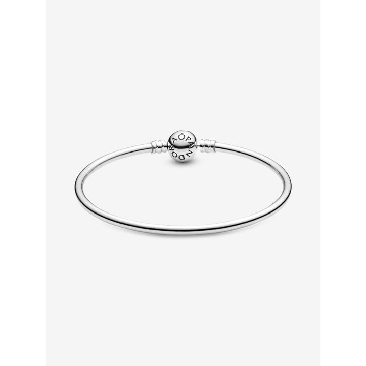 Pandora Sterling Silver Logo Clasp Bangle Image 6