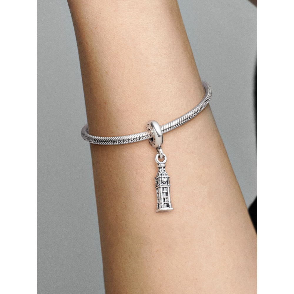 Pandora Sterling Silver London Big Ben Dangle Charm Image 2