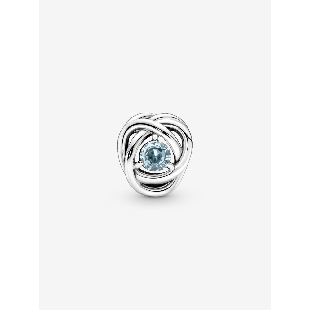 Pandora Sterling Silver March Birthstone Eternity Circle Charm Image 4