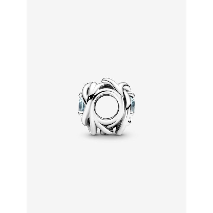 Pandora Sterling Silver March Birthstone Eternity Circle Charm Image 5