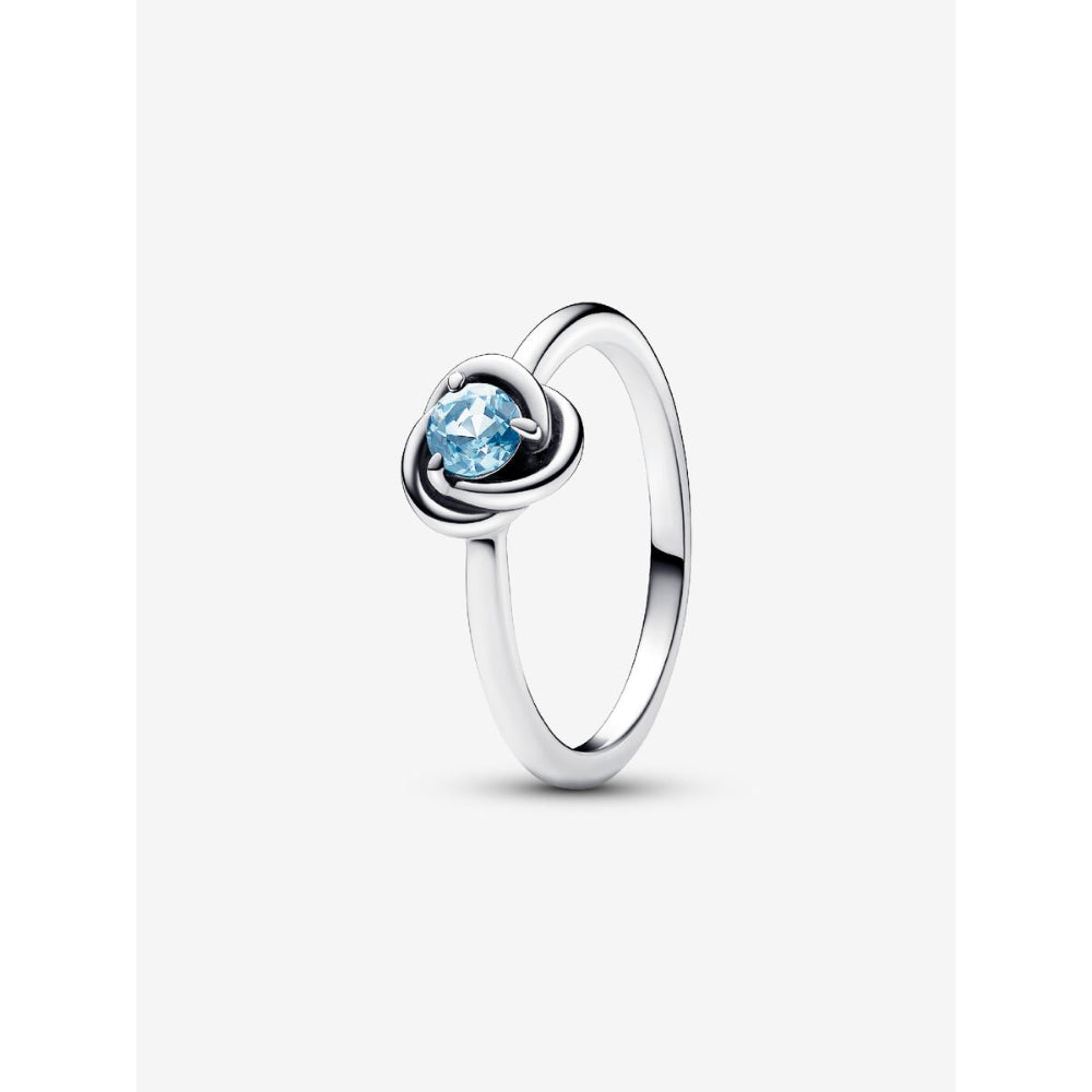 Pandora Sterling Silver March Birthstone Eternity Circle Ring Image 1