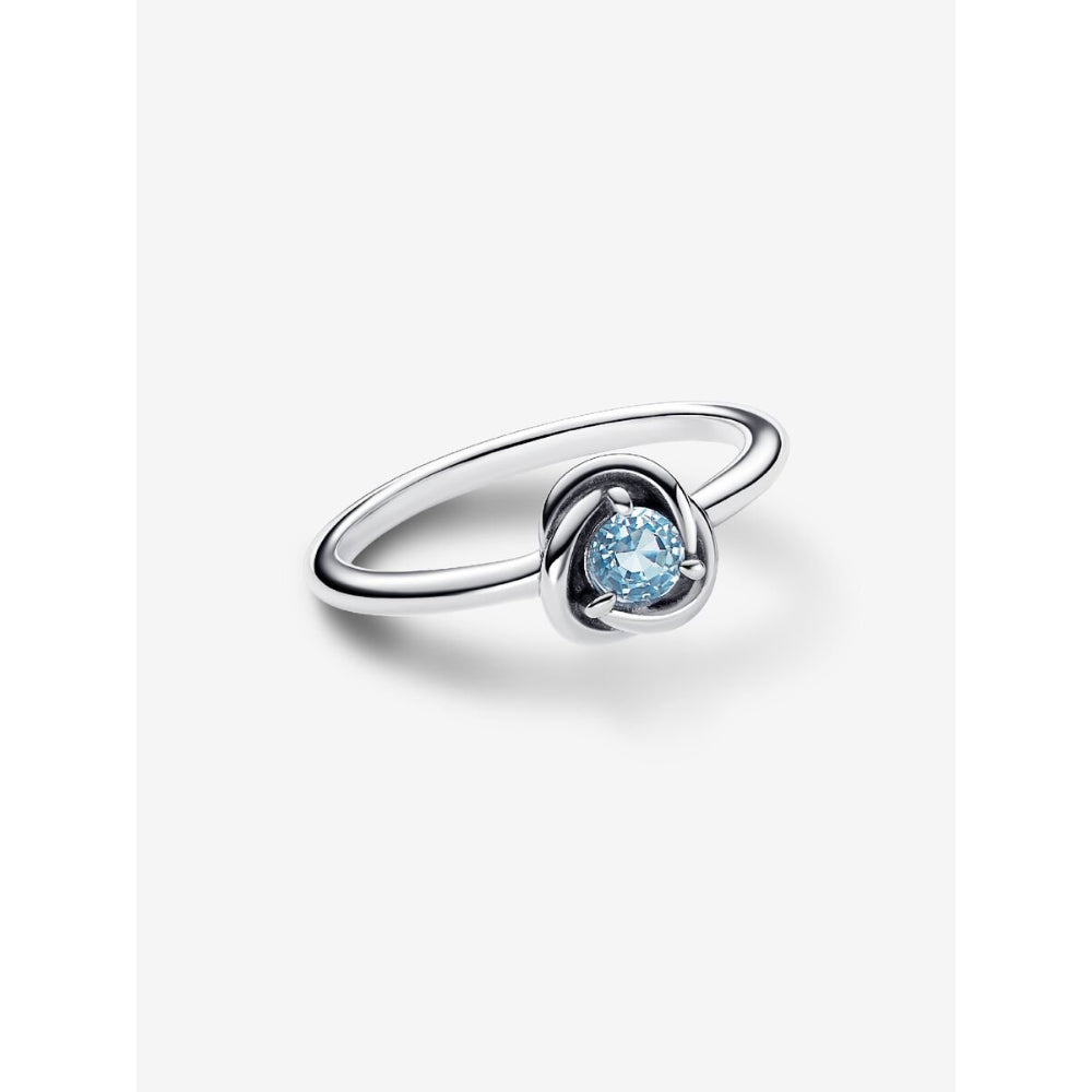 Pandora Sterling Silver March Birthstone Eternity Circle Ring Image 4