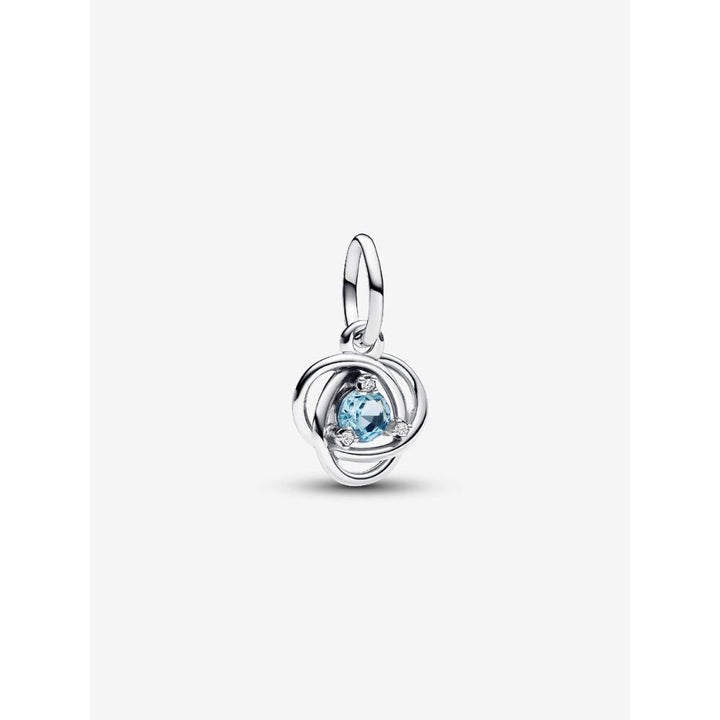 Pandora Sterling Silver March Eternity Circle Dangle Charm Image 1