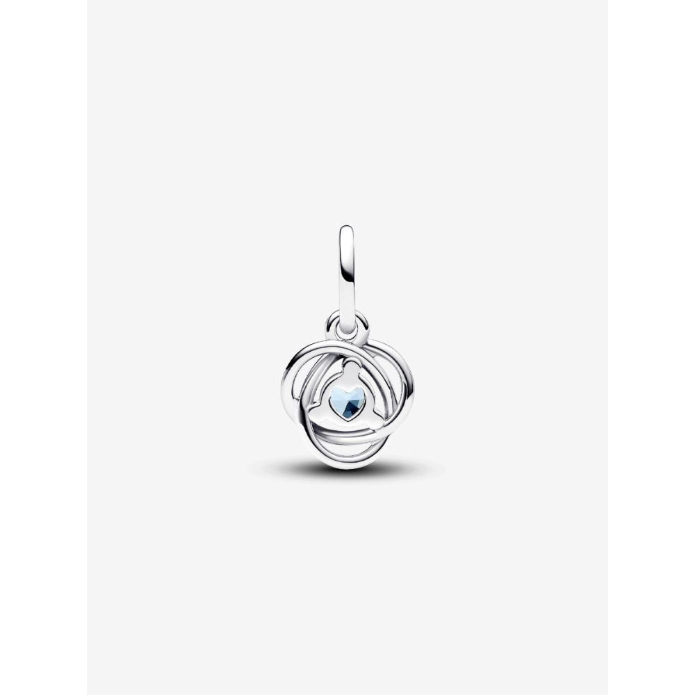 Pandora Sterling Silver March Eternity Circle Dangle Charm Image 6