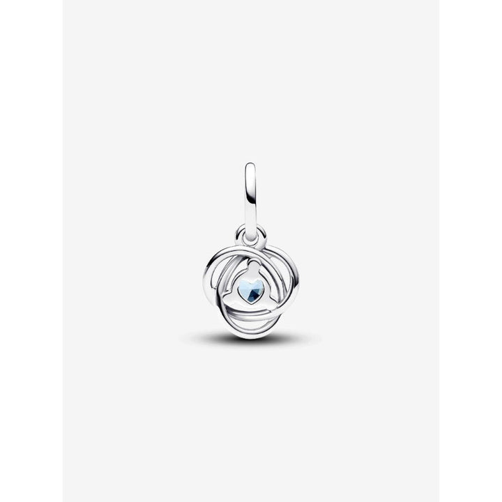 Pandora Sterling Silver March Eternity Circle Dangle Charm Image 6