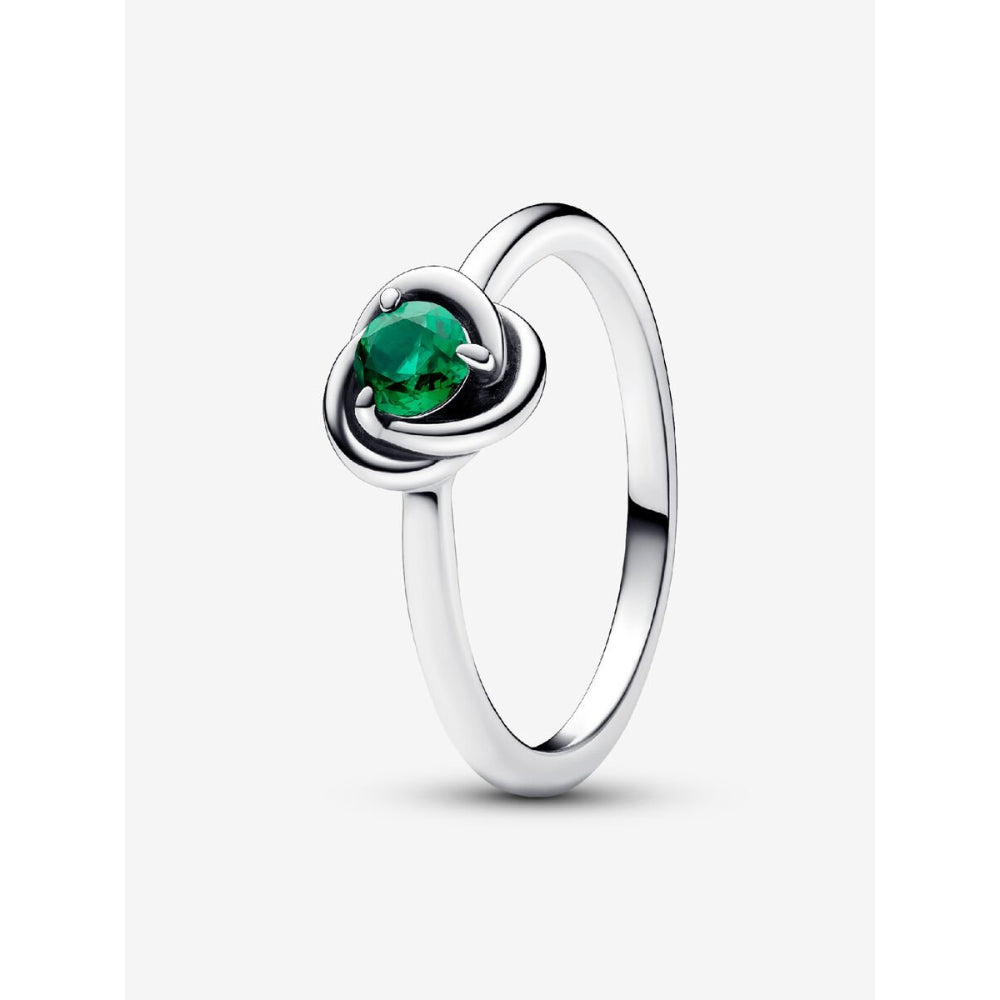 Pandora Sterling Silver May Birthstone Eternity Circle Ring Image 1