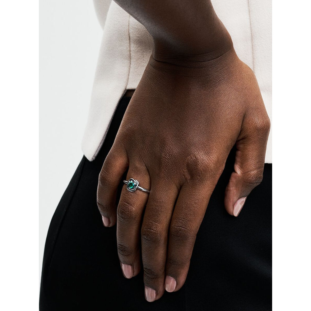 Pandora Sterling Silver May Birthstone Eternity Circle Ring Image 3