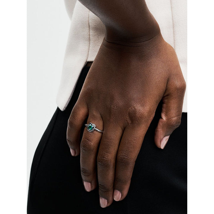 Pandora Sterling Silver May Birthstone Eternity Circle Ring Image 3