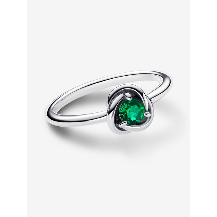 Pandora Sterling Silver May Birthstone Eternity Circle Ring Image 5