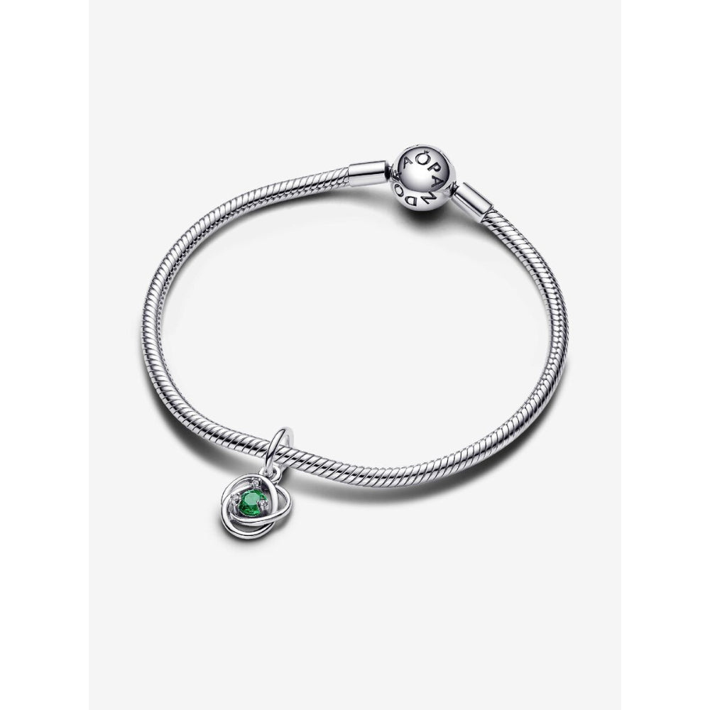 Pandora Sterling Silver May Eternity Circle Dangle Charm Image 5