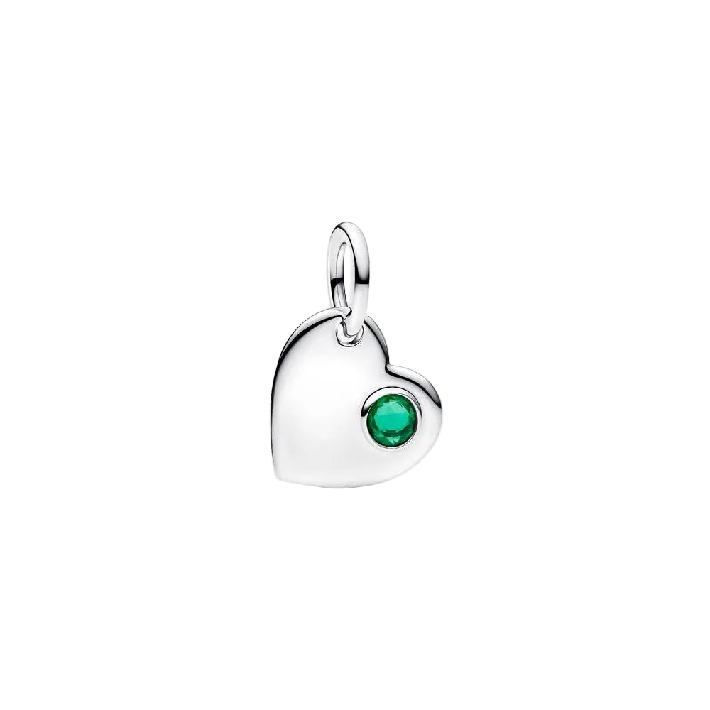 Pandora Silver Birthstone Heart Dangle Charm
