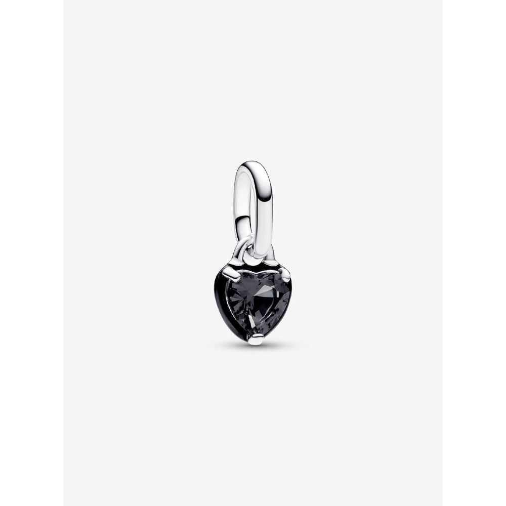 Pandora Sterling Silver Me Black Chakra Heart Mini Dangle Charm Image 1