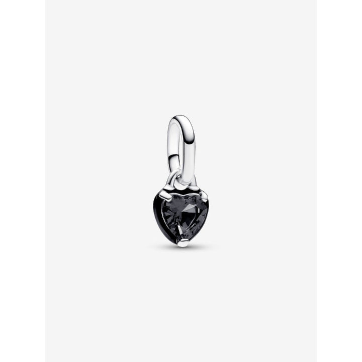 Pandora Sterling Silver Me Black Chakra Heart Mini Dangle Charm Image 1