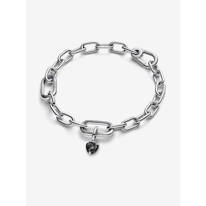 Pandora Sterling Silver Me Black Chakra Heart Mini Dangle Charm Image 6