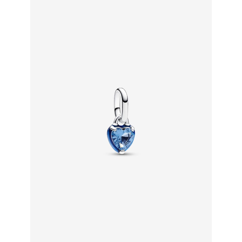 Pandora Sterling Silver Me Blue Chakra Heart Mini Dangle Charm Image 1