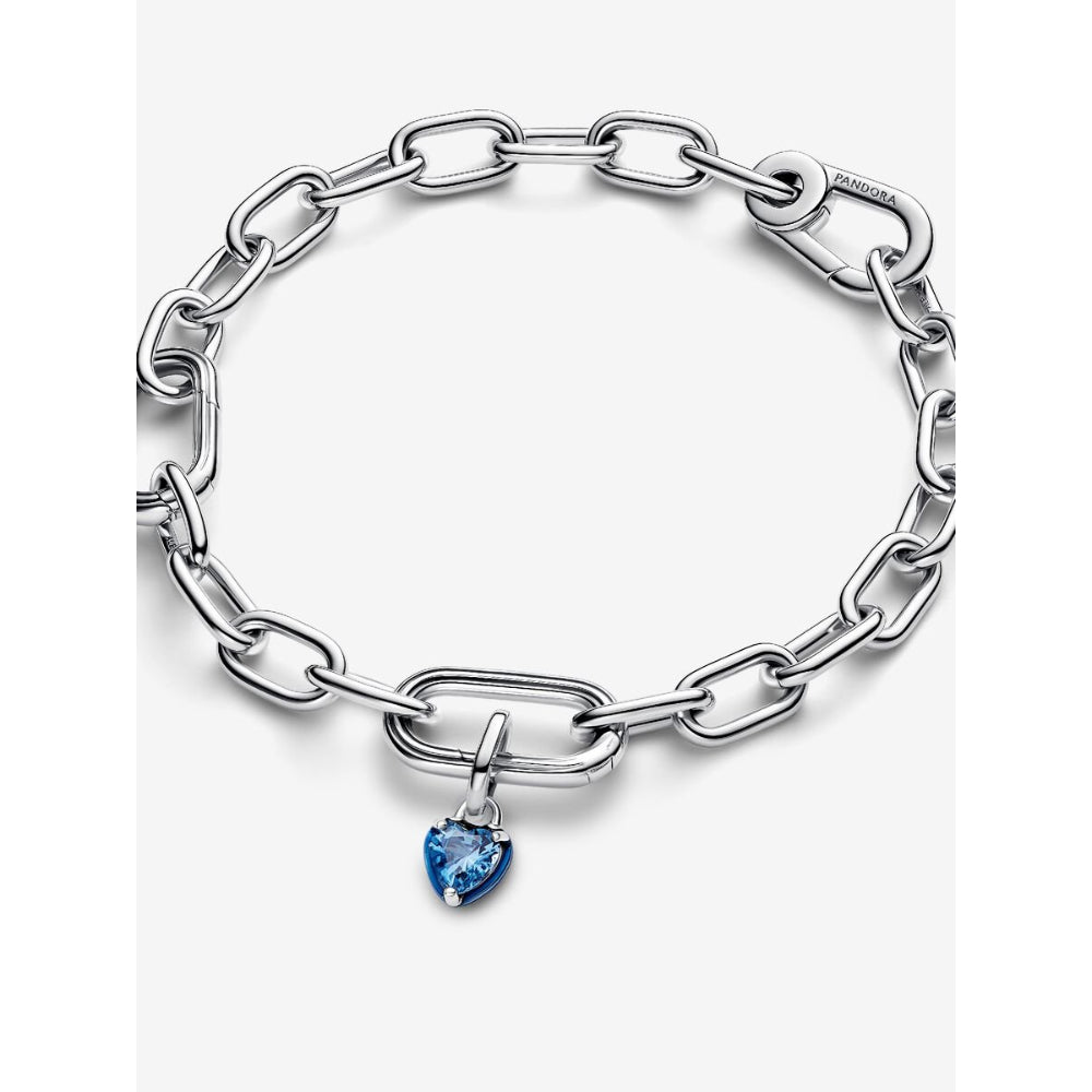 Pandora Sterling Silver Me Blue Chakra Heart Mini Dangle Charm Image 6