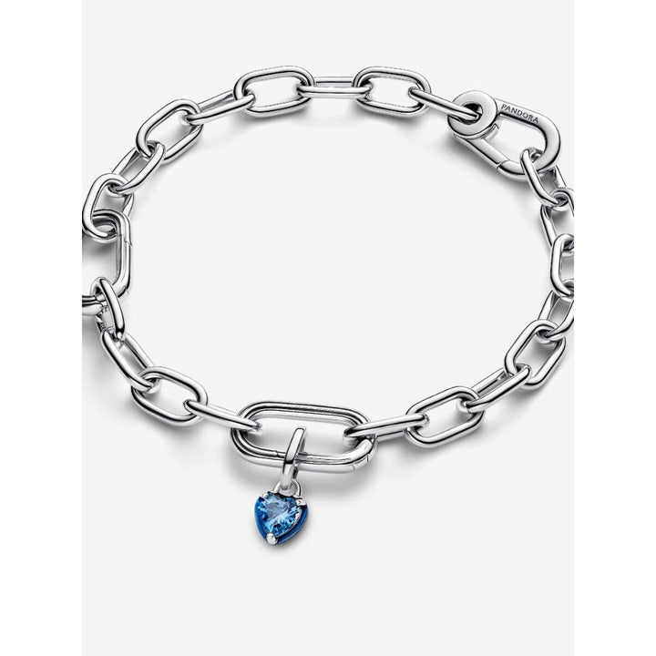 Pandora Sterling Silver Me Blue Chakra Heart Mini Dangle Charm Image 6