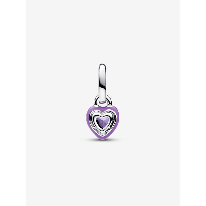 Pandora Sterling Silver Me Purple Chakra Heart Mini Dangle Charm Image 3