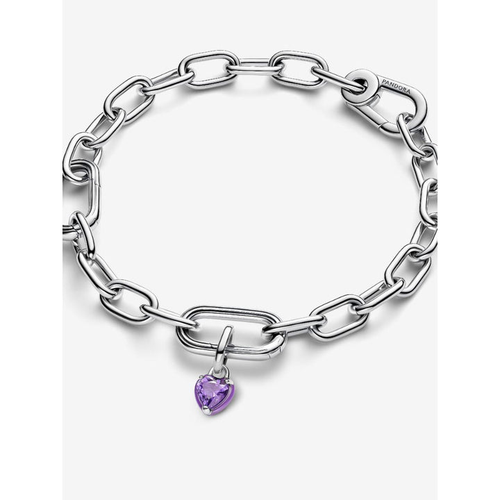 Pandora Sterling Silver Me Purple Chakra Heart Mini Dangle Charm Image 4