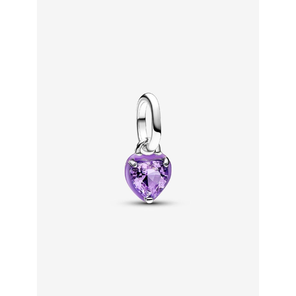 Pandora Sterling Silver Me Purple Chakra Heart Mini Dangle Charm Image 1