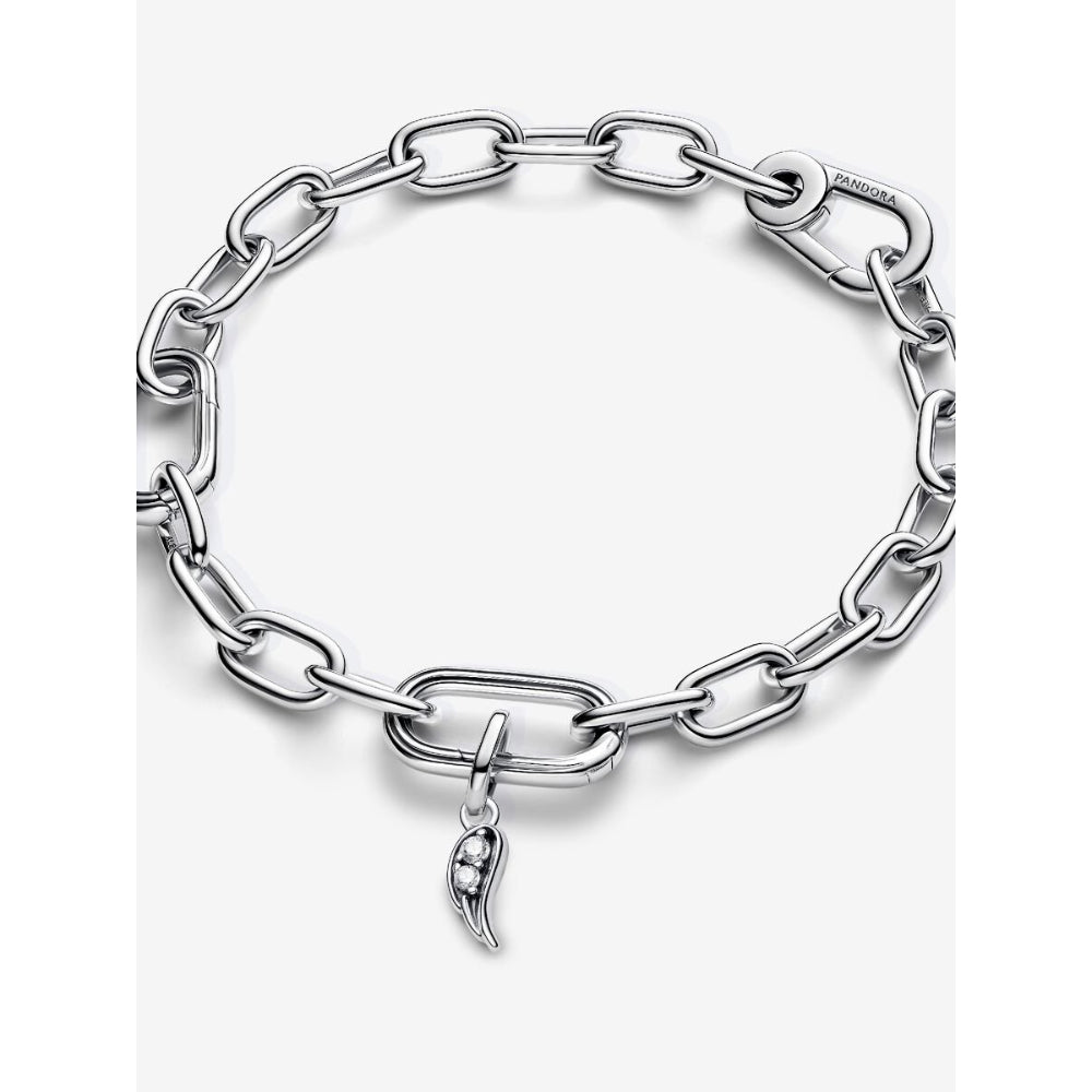 Pandora Sterling Silver Me Sparkling Angel Wing Mini Dangle Charm Image 5