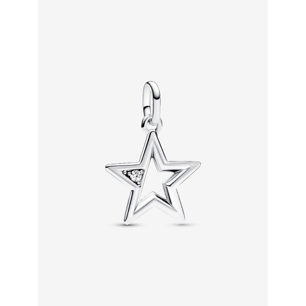 Pandora Sterling Silver Me Sparkling Star Medallion Charm Image 1