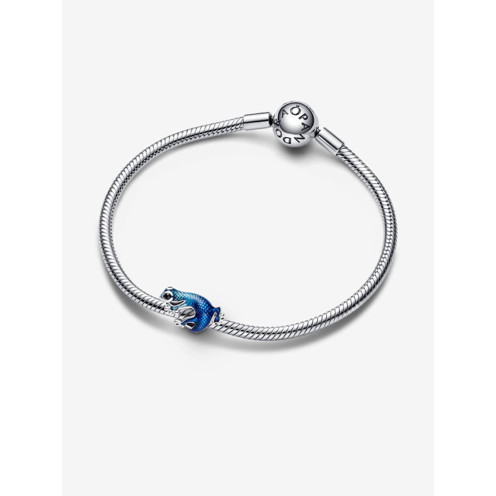 Pandora Sterling Silver Metallic Blue Gecko Charm Image 5