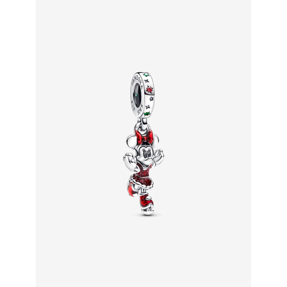 Pandora Sterling Silver Minnie Mouse Ice Skating Dangle Charm Image 1